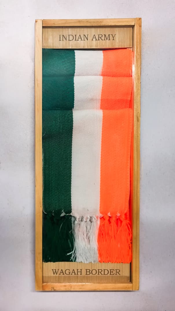 Indian Army Wagah Border Tricolor Scarf